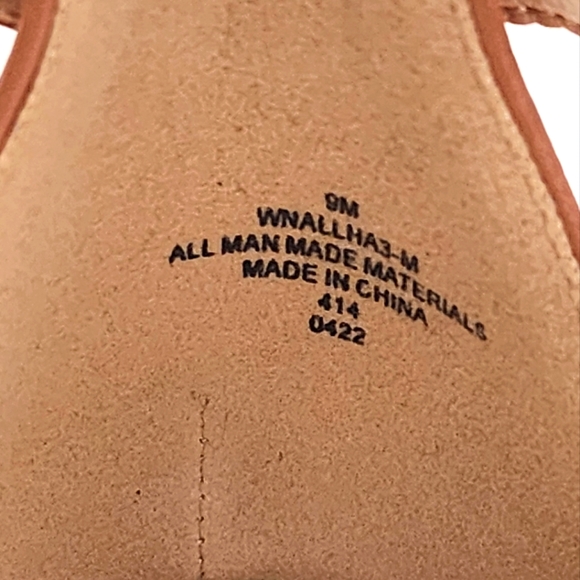 Nine West Women's Tan Allha Braided Block Heel Sandals Size 9 - Picture 10 of 11